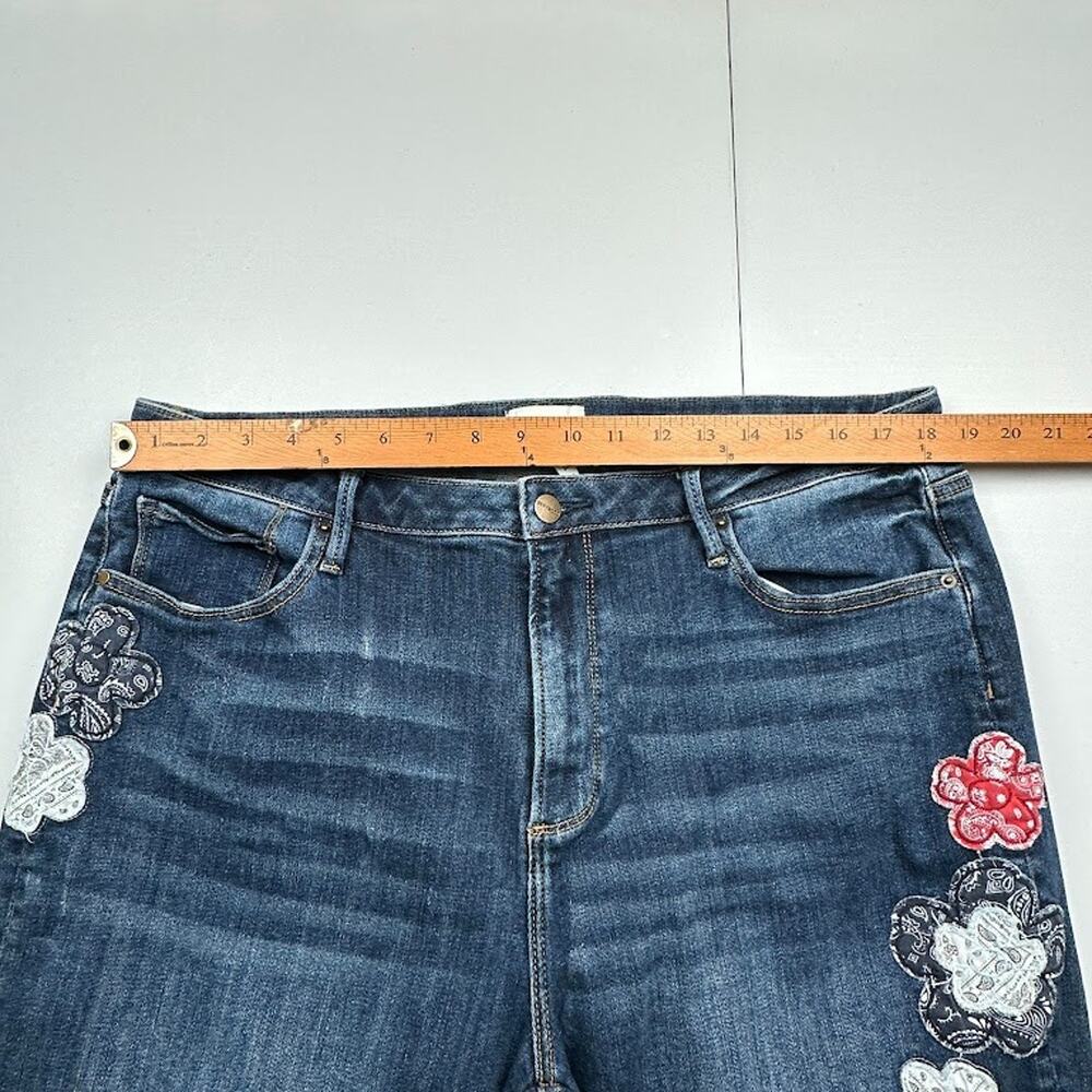 Driftwood Jeans Womens 18 Blue Royce Straight Ankle American Bandstand Boho - Picture 11 of 14